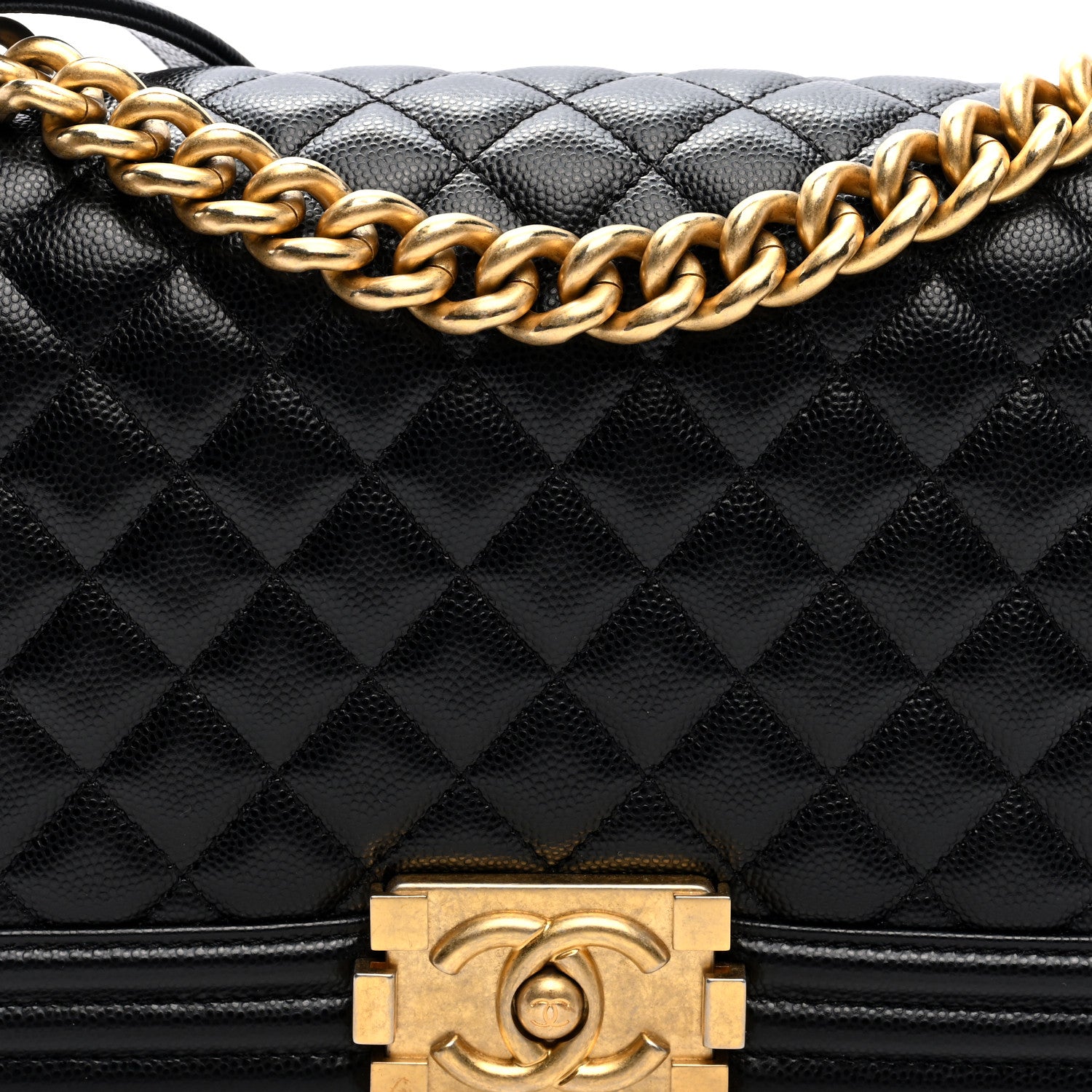 Chanel Caviar Quilted Medium Boy Flap Black 8 of 10