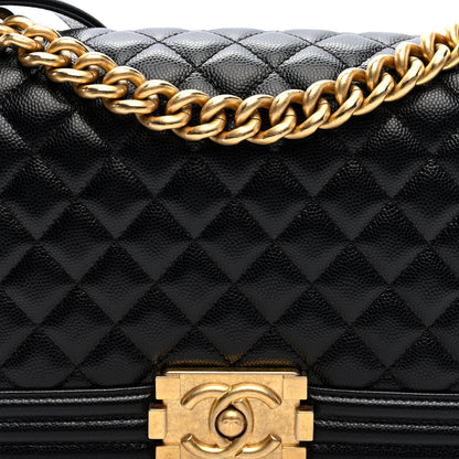 Chanel Caviar Quilted Medium Boy Flap Black 8 of 10