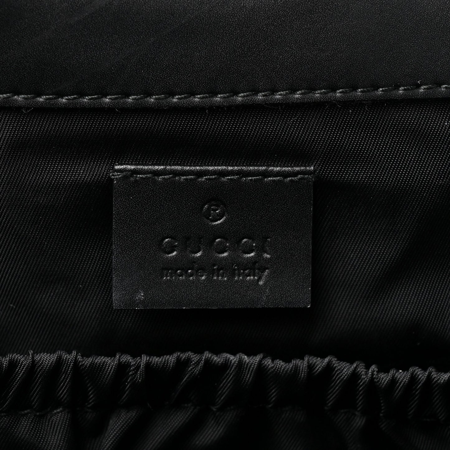 GG Supreme Monogram Web Messenger Diaper Bag Black Grey