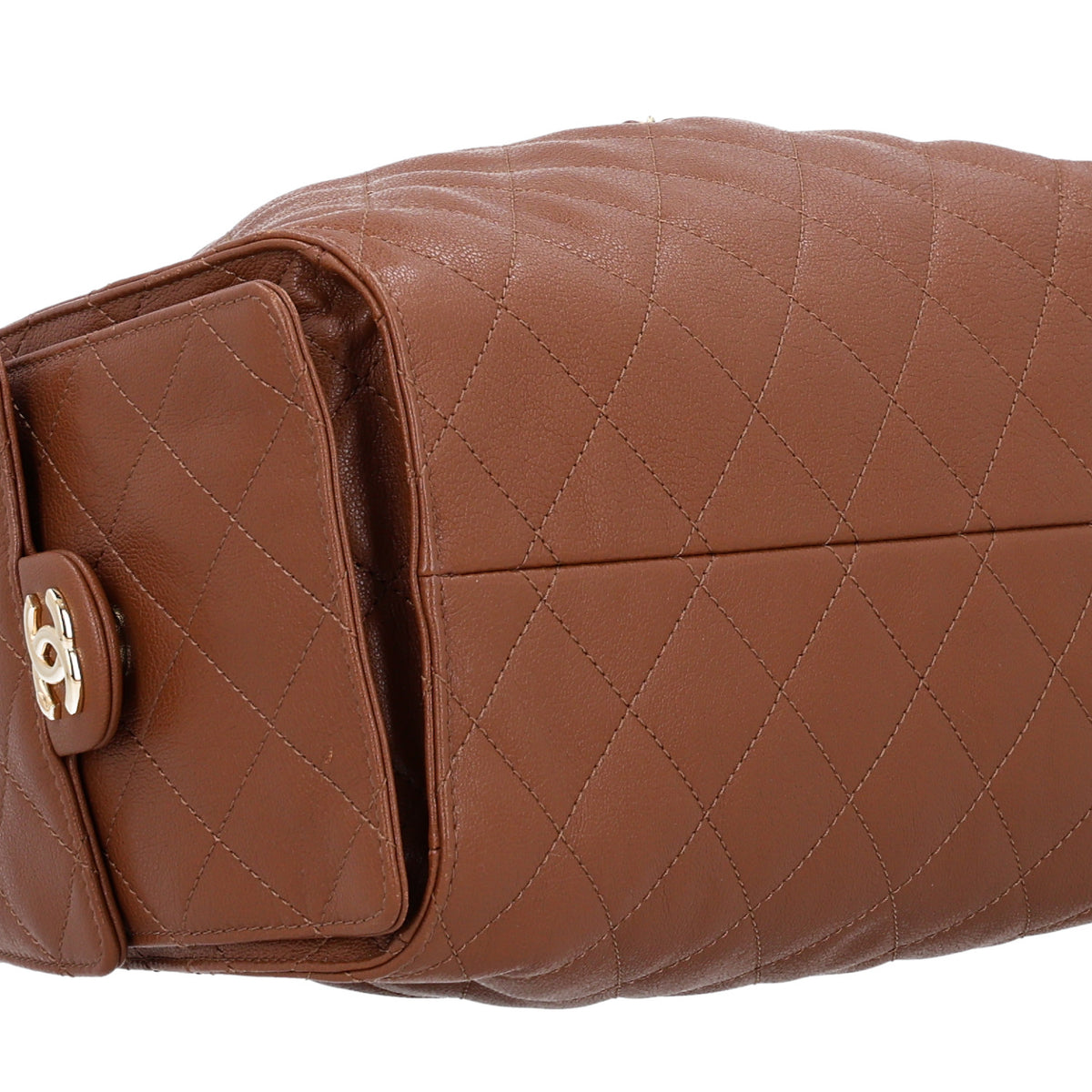 Chanel Goatskin Quilted Small Chanel 25 Handbag Camel 8 of 9