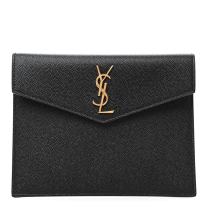 Saint Laurent Grain De Poudre Uptown Baby Pouch Black 1 of 6