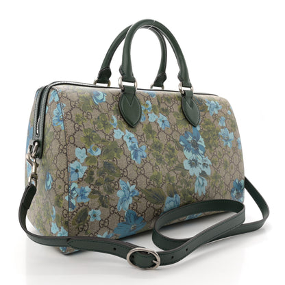 Gucci GG Supreme Monogram Bloom Butterfly Embroidered Medium Boston Green 3 of 13