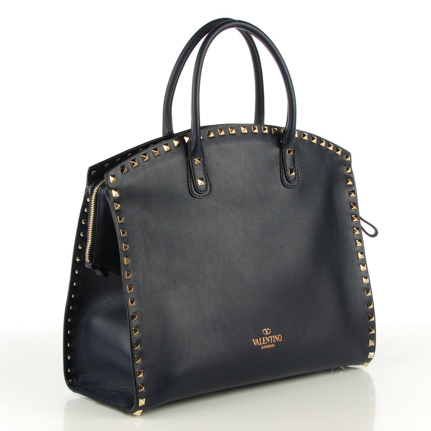 Valentino Garavani Vitello Rockstud Dome Shopper Marine 3 of 8
