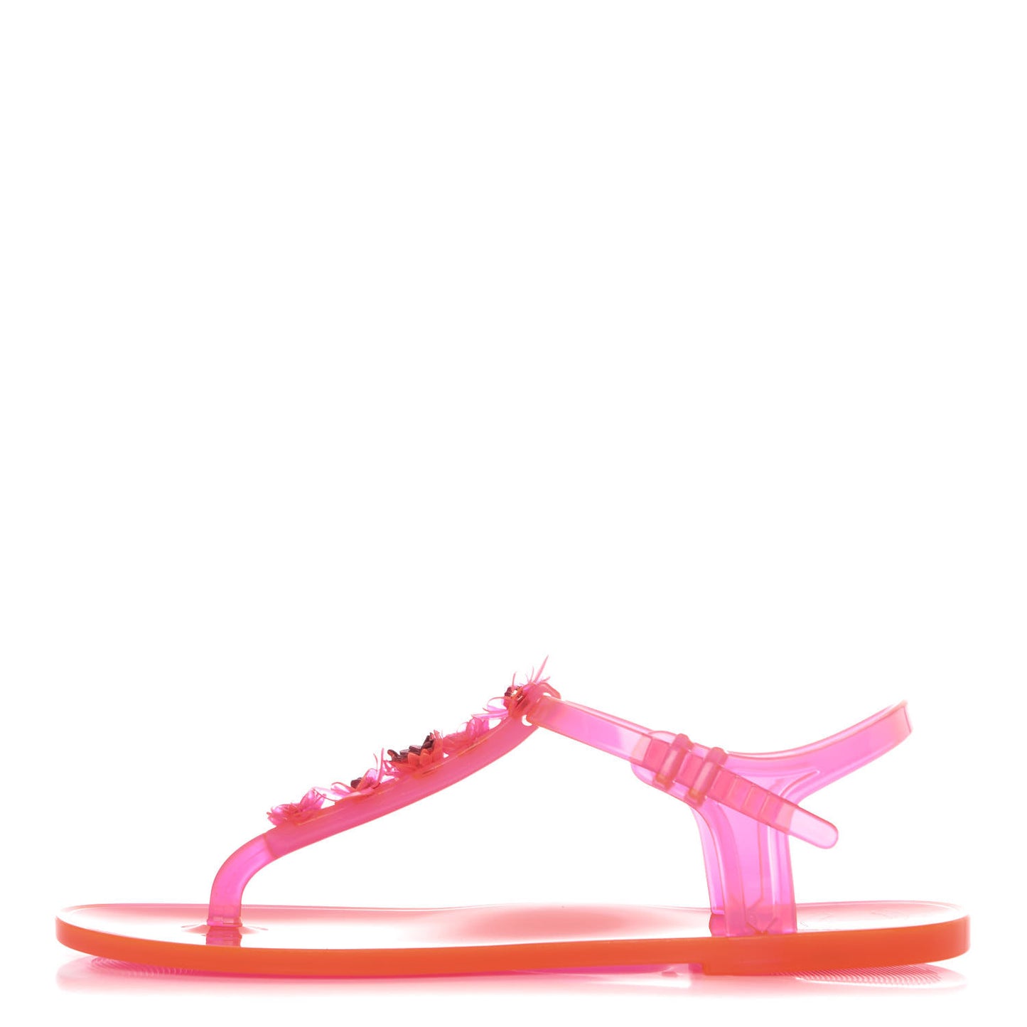 Jelly Camellia Thong Sandals 40 Pink