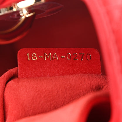 Christian Dior Lambskin Cannage Small My ABCDior Lady Dior Red 6 of 9