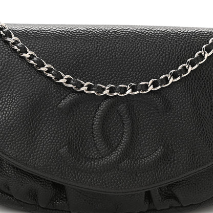 Chanel Caviar Half Moon Wallet On Chain WOC Black 9 of 12