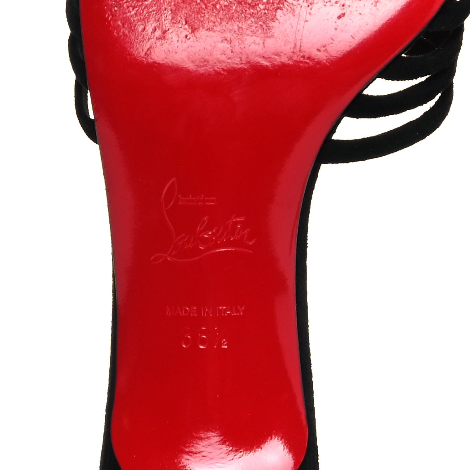 Christian Louboutin Suede Belbrossa 55 Mules 38.5 Black 6 of 7