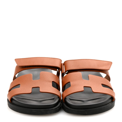 Hermes Epsom Womens Chypre Sandals 38 Naturel 3 of 11