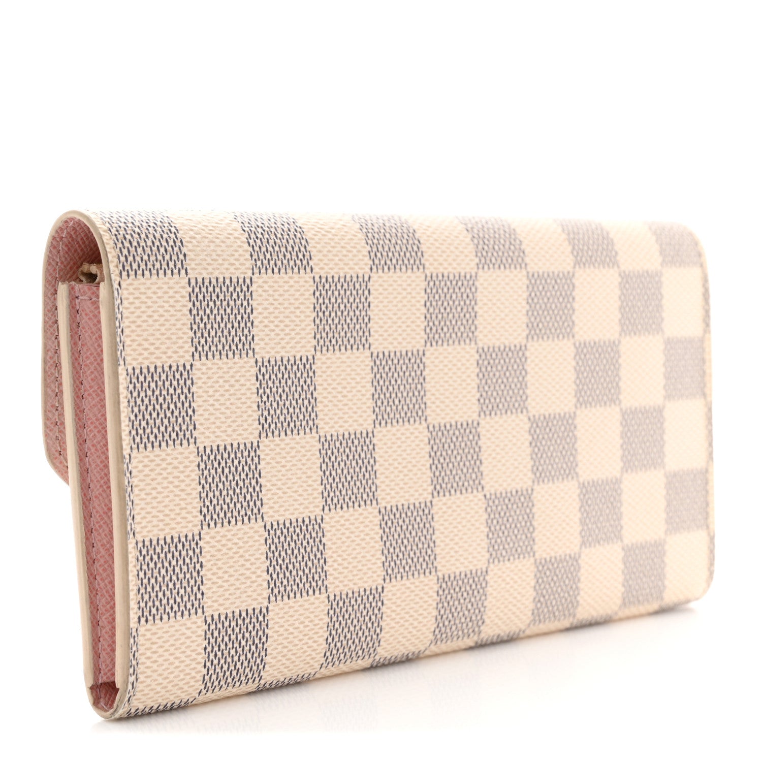 Louis Vuitton Damier Azur Emilie Wallet Rose Ballerine 3 of 10