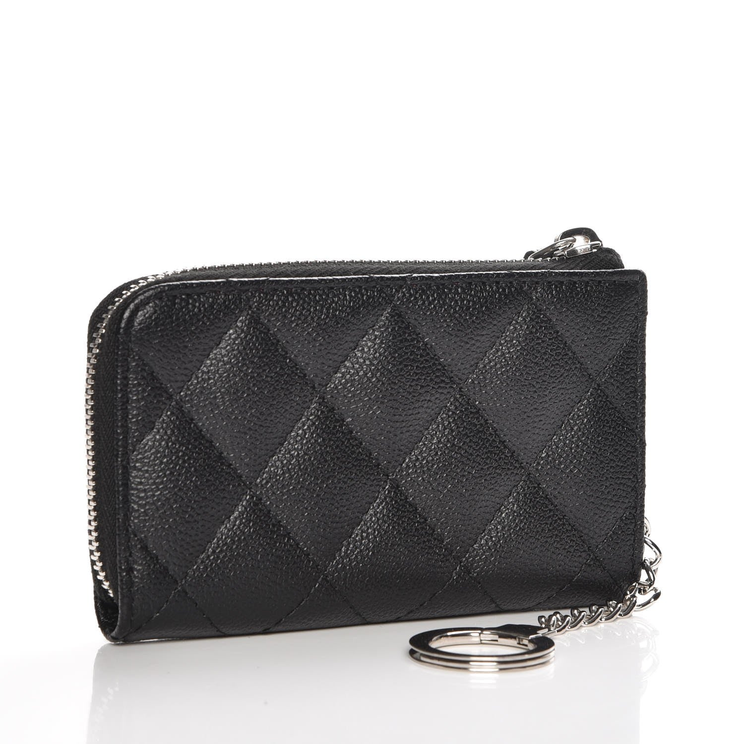 Chanel Caviar Quilted Key Holder Case Black 3 of 8