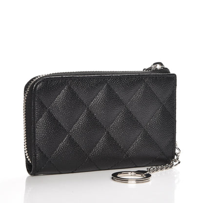 Chanel Caviar Quilted Key Holder Case Black 3 of 8