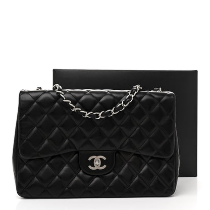 Chanel Lambskin Quilted Jumbo Single Flap Black 13 of 13