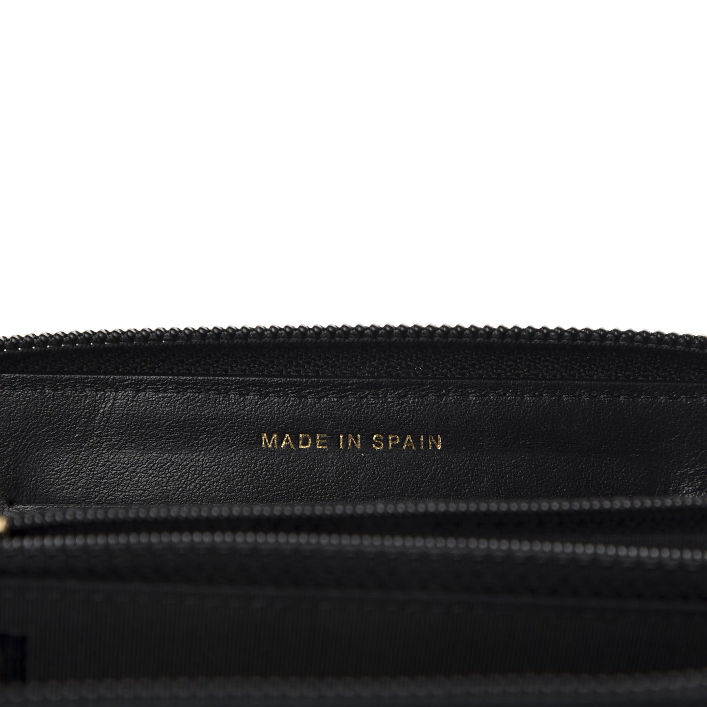 Lambskin Quilted Small Boy Zip Around Wallet Black