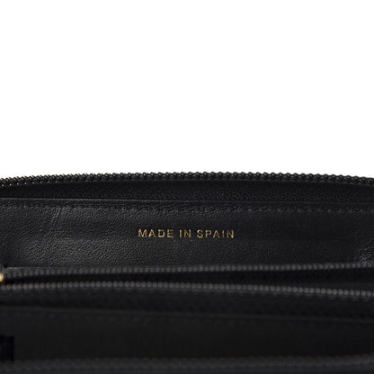 Chanel Lambskin Quilted Small Boy Zip Around Wallet Black 7 of 9