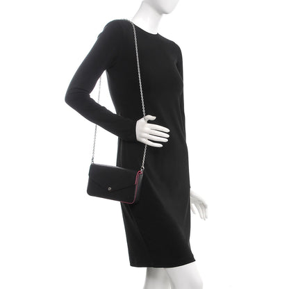 Louis Vuitton Epi Pochette Felicie Black Hot Pink 2 of 9