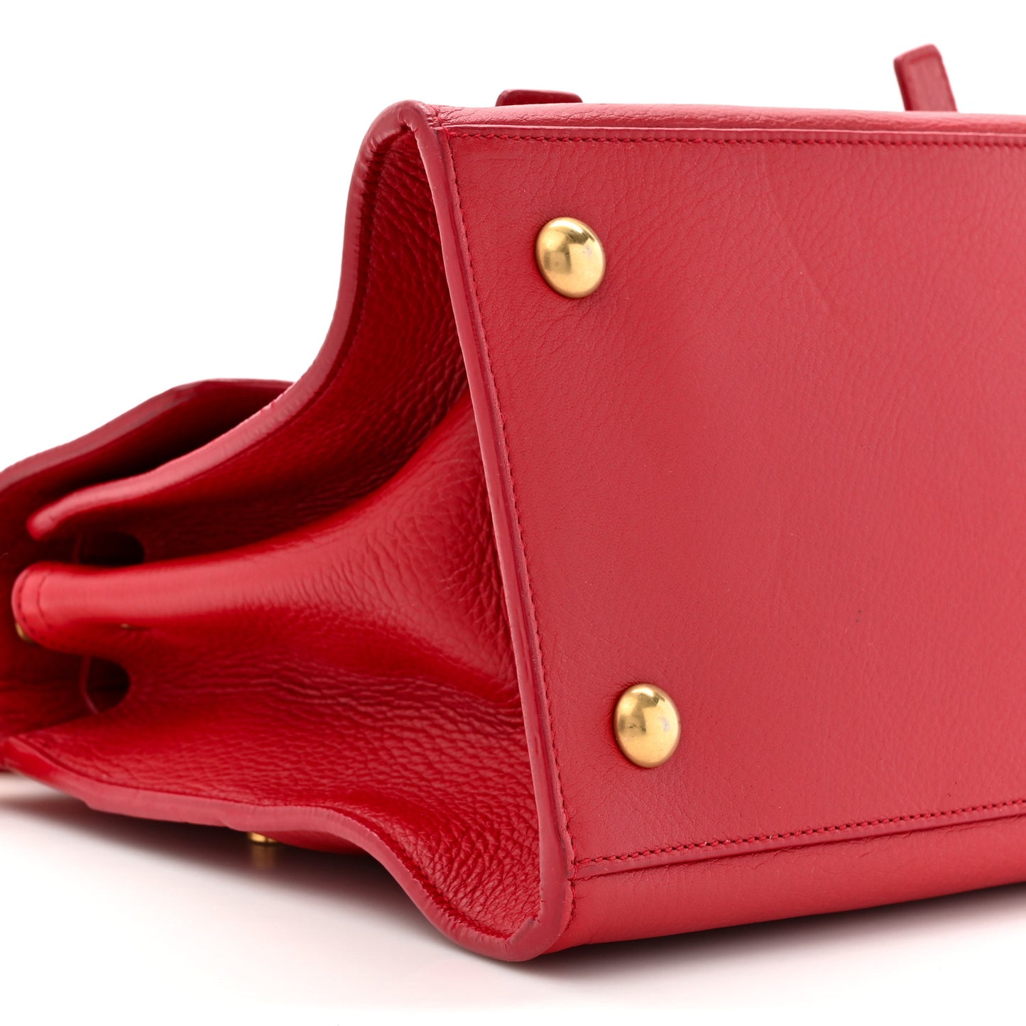 Calfskin Canvas Small Muse Two Red