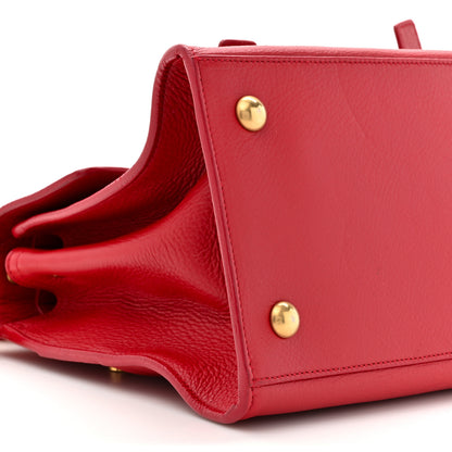 Saint Laurent Calfskin Canvas Small Muse Two Red 10 of 18