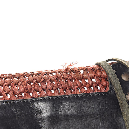 Balenciaga Raffia Woven Large Tote Brown Black 6 of 11