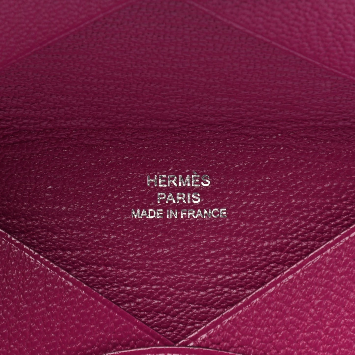 Chevre Mysore Calvi Card Case Rose Pourpre