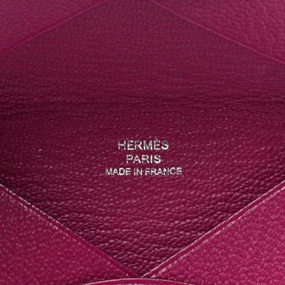 Hermes Chevre Mysore Calvi Card Case Rose Pourpre 4 of 5