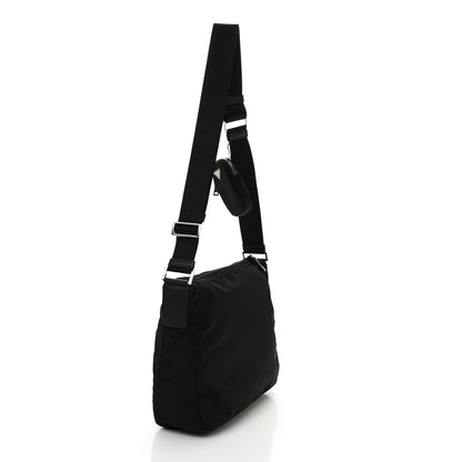 Prada Re-Nylon Vela Saffiano Pocket Double Zip Messenger Bag Black 3 of 10