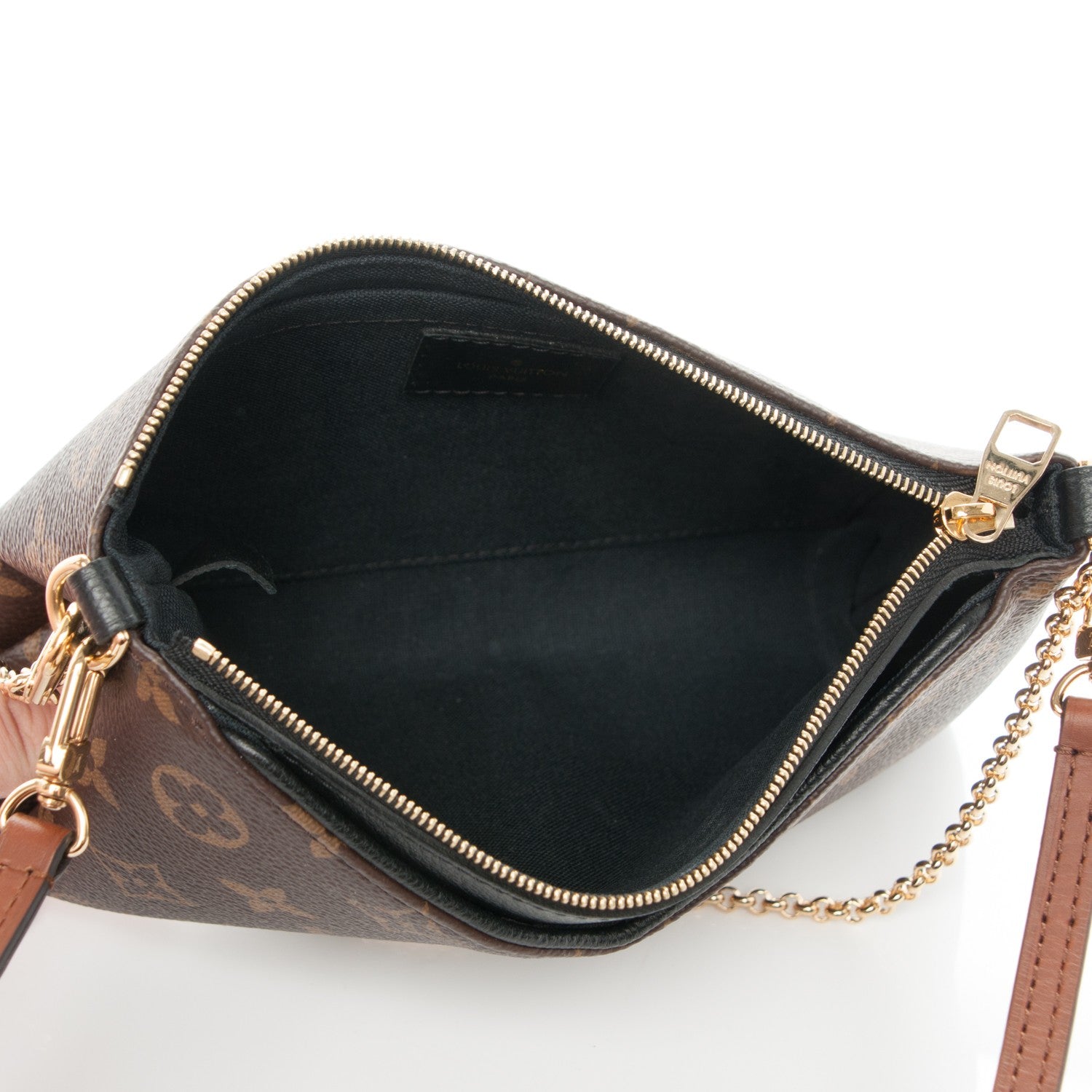 Louis Vuitton Monogram Pallas Clutch Black 5 of 8