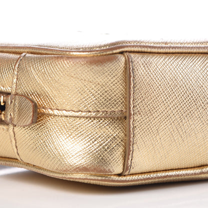 Prada Metallic Saffiano Mini Camera Crossbody Platino 15 of 17