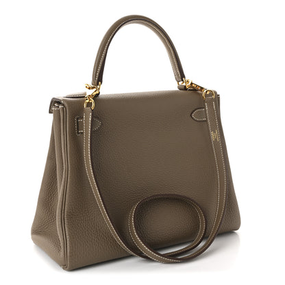 Hermes Togo Kelly Retourne 28 Etoupe 3 of 10