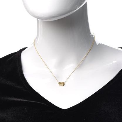 Tiffany 18K Yellow Gold 11mm Elsa Peretti Bean Pendant Necklace 2 of 5
