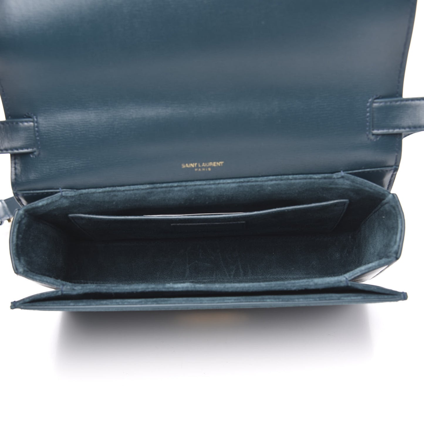 Smooth Calfskin Suede Medium Bellechasse Dark Turquoise