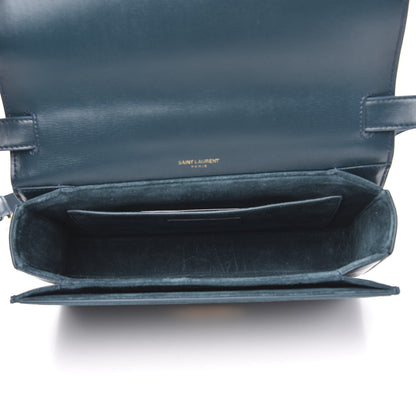 Saint Laurent Smooth Calfskin Suede Medium Bellechasse Dark Turquoise 5 of 9