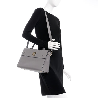 Christian Dior Bullcalf Medium Diorever Flap Meteorite Grey 2 of 9