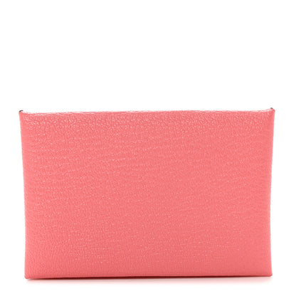 Hermes Chevre Mysore Calvi Card Case Rose Azalee 1 of 7