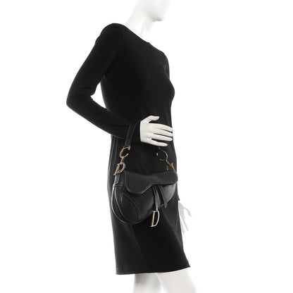 Christian Dior Calfskin Saddle Bag Black 2 of 8