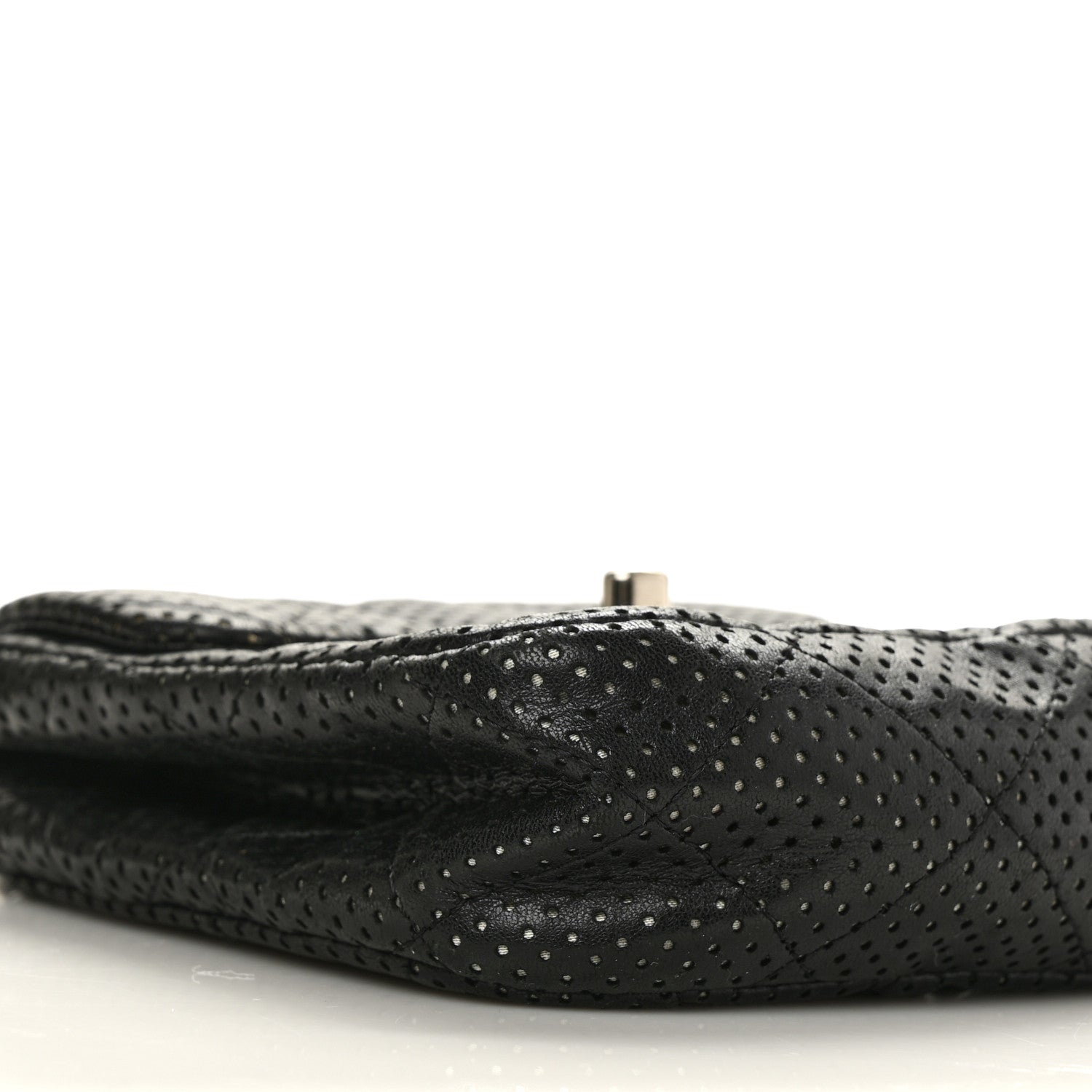 Chanel Lambskin Perforated Mini Flap Bag Black 7 of 9