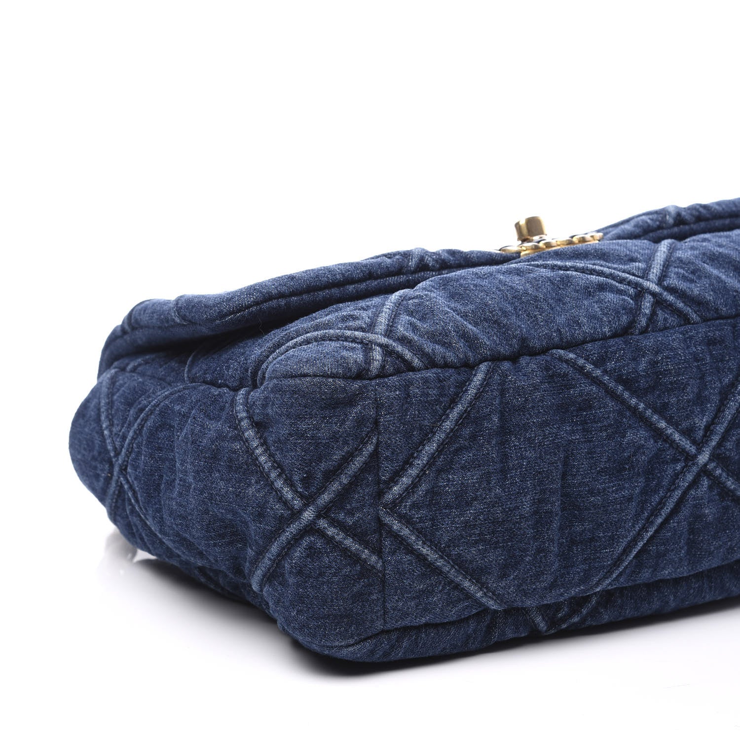 Chanel Denim Quilted Medium 19 Flap Blue 5 of 9