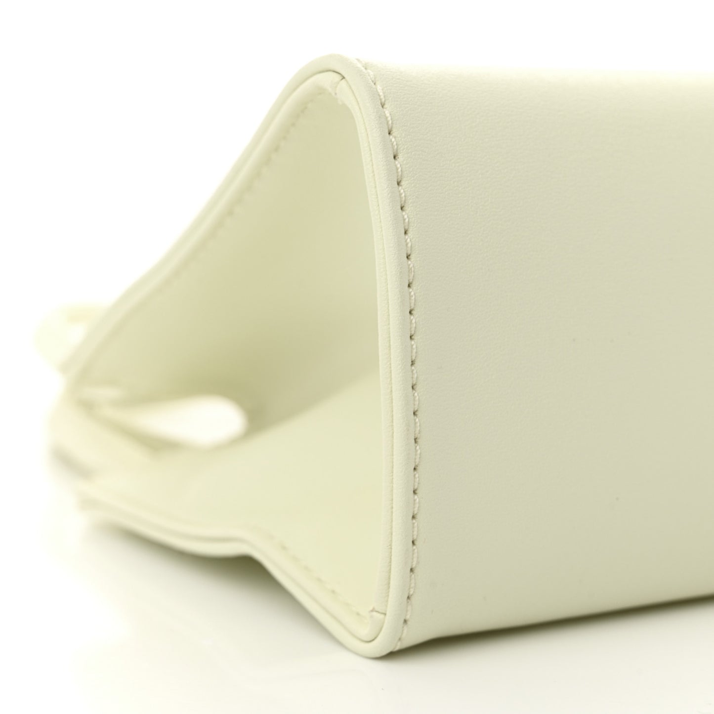 Vegan Leather Small Shopping Bag White