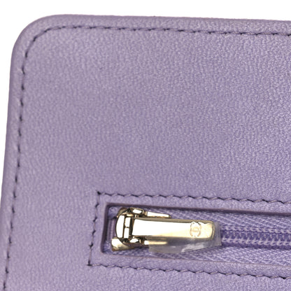 Chanel Caviar Quilted Sweetheart Wallet On Chain WOC Light Purple 12 of 16