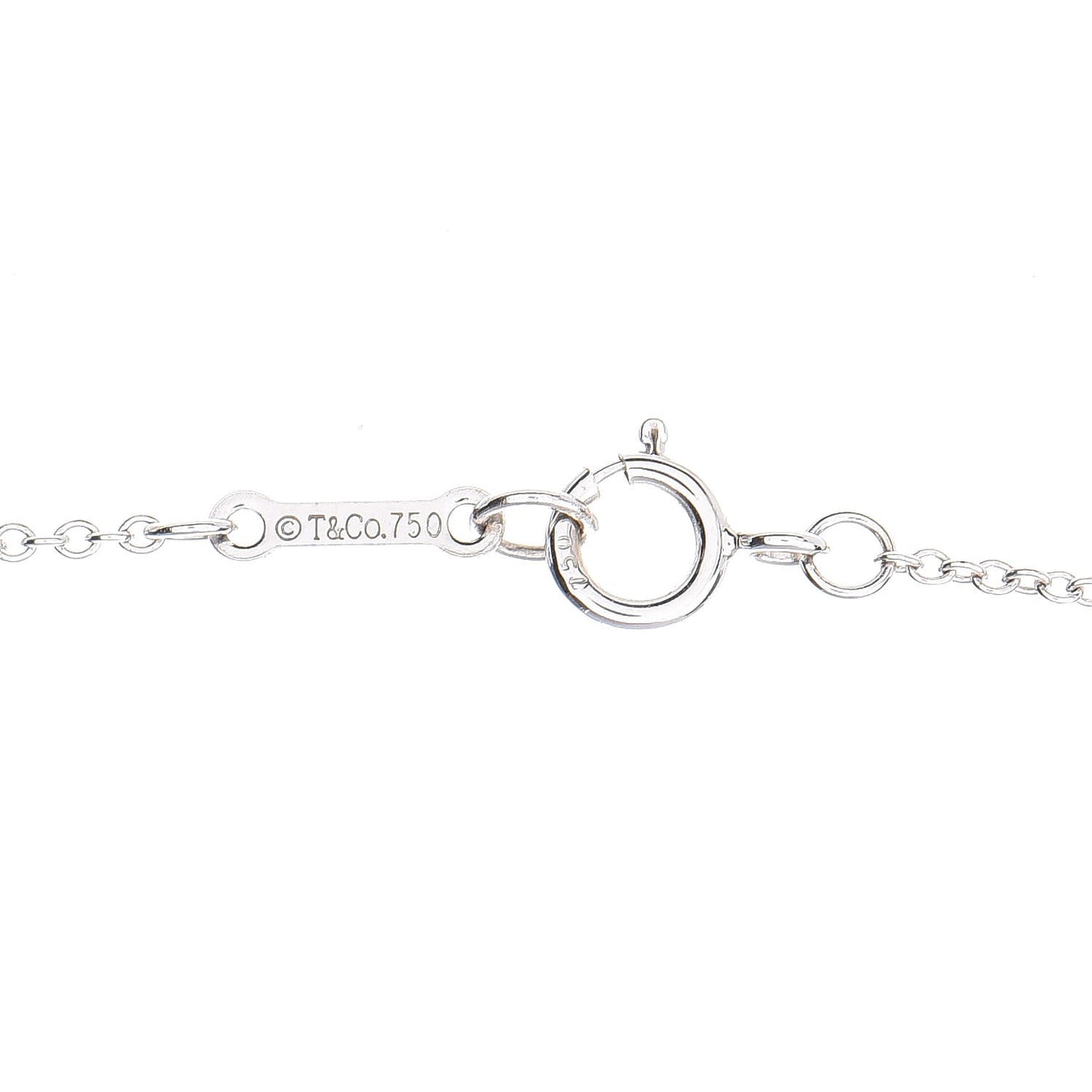 18K White Gold Diamond Paloma Picasso Tenderness Heart Pendant Necklace
