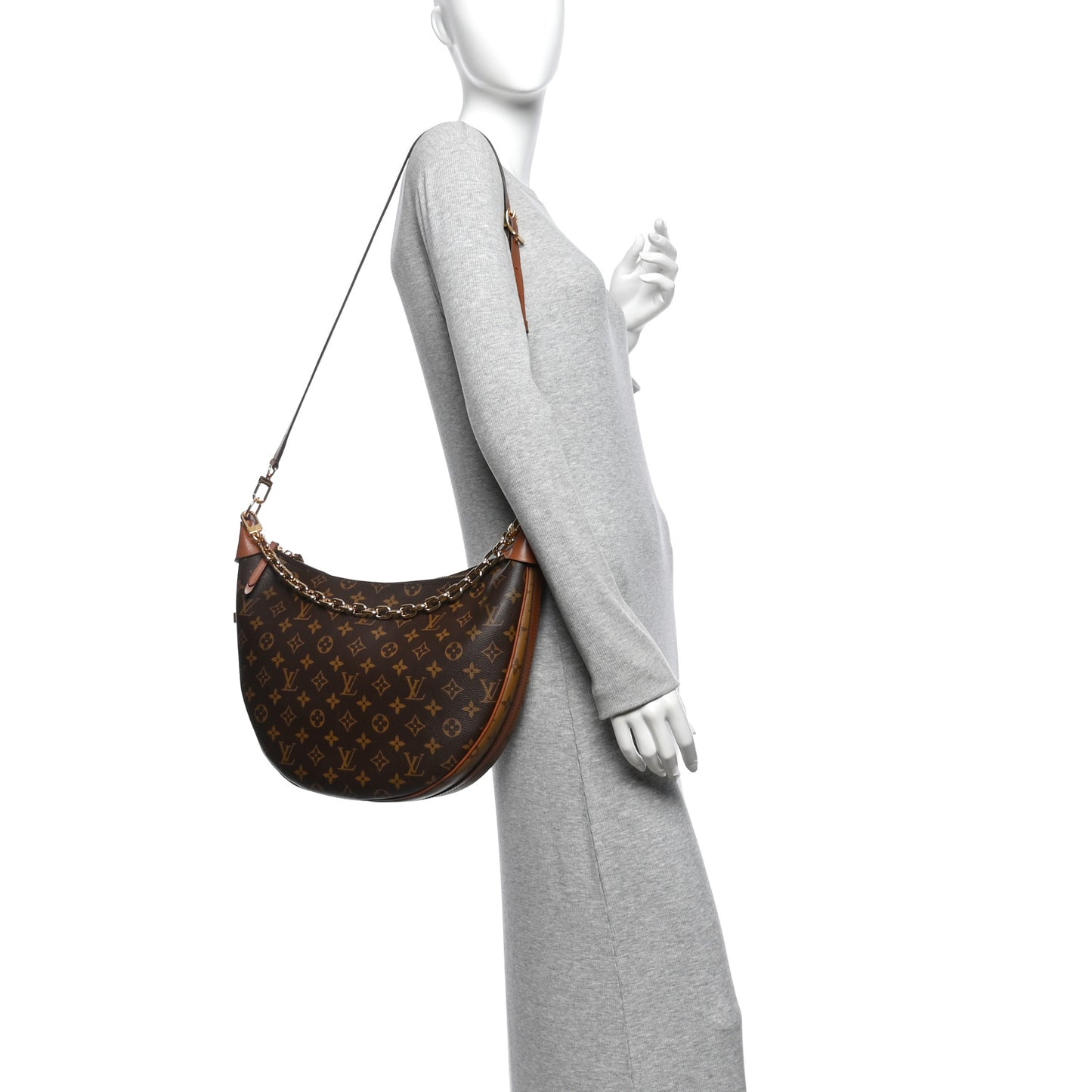 Reverse Monogram Loop Hobo