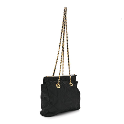Prada Nylon Tessuto Impuntu Quilted Flap Shoulder Bag Black 2 of 10