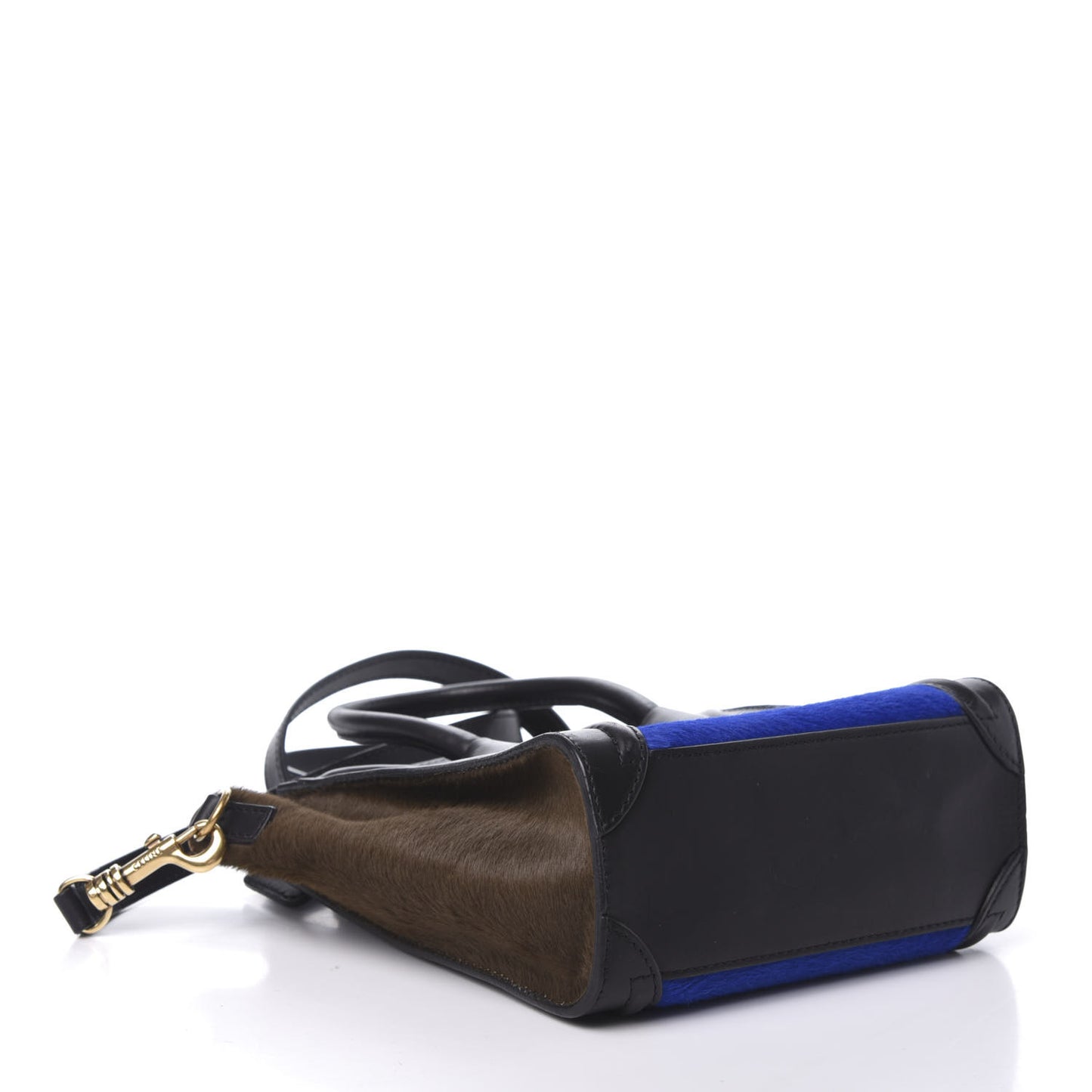 Pony Hair Nano Tri-Color Luggage Royal Blue