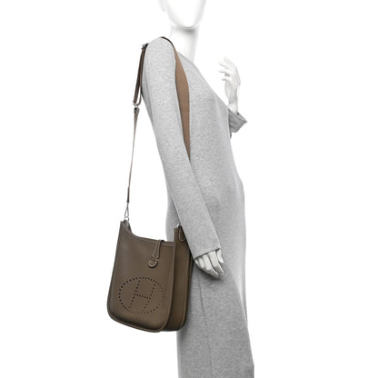 Hermes Taurillon Clemence Evelyne III PM Etoupe 2 of 13