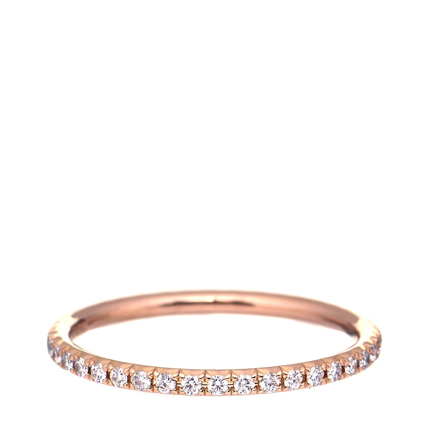 18K Rose Gold Diamond Metro Ring 49 4.75