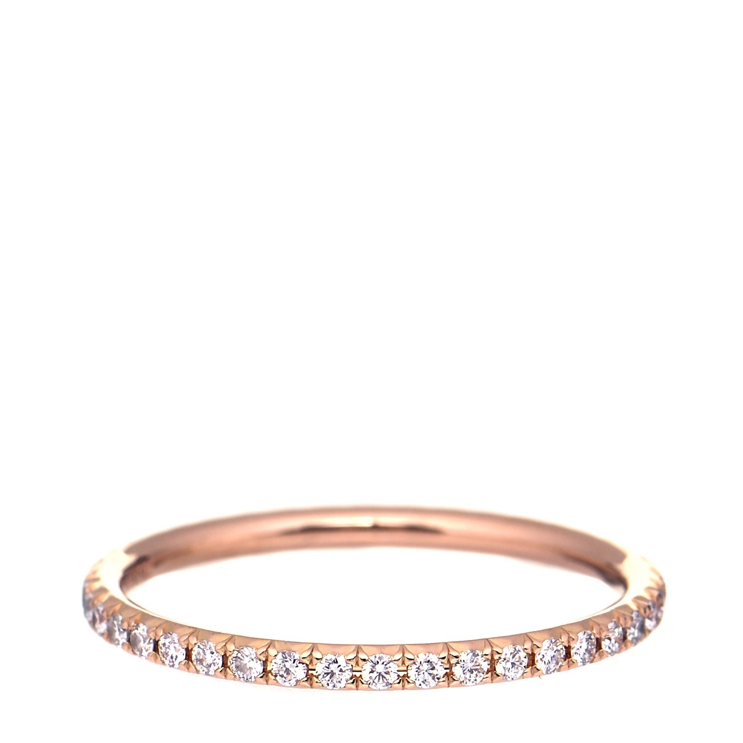 Tiffany 18K Rose Gold Diamond Metro Ring 49 4.75 1 of 6