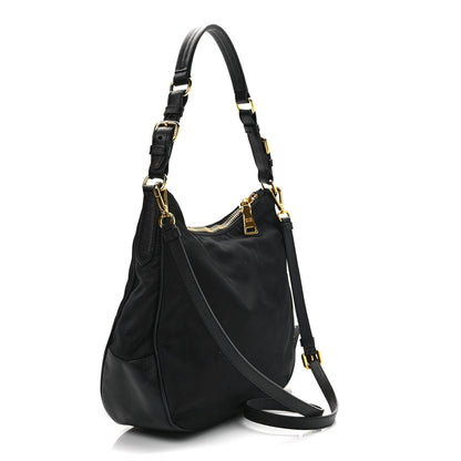 Prada Tessuto Nylon Shoulder Bag Black 2 of 10