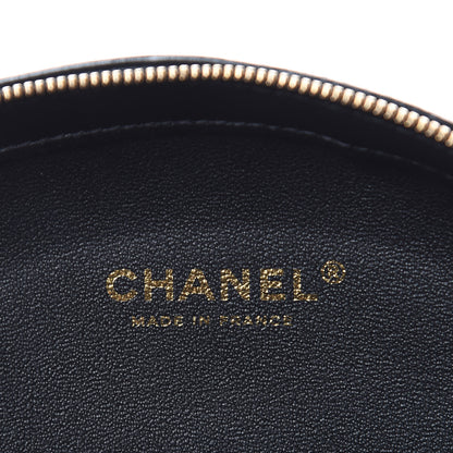 Chanel Lambskin Embroidered Chevron Quilted La Pausa Tassel Clutch Black 6 of 9