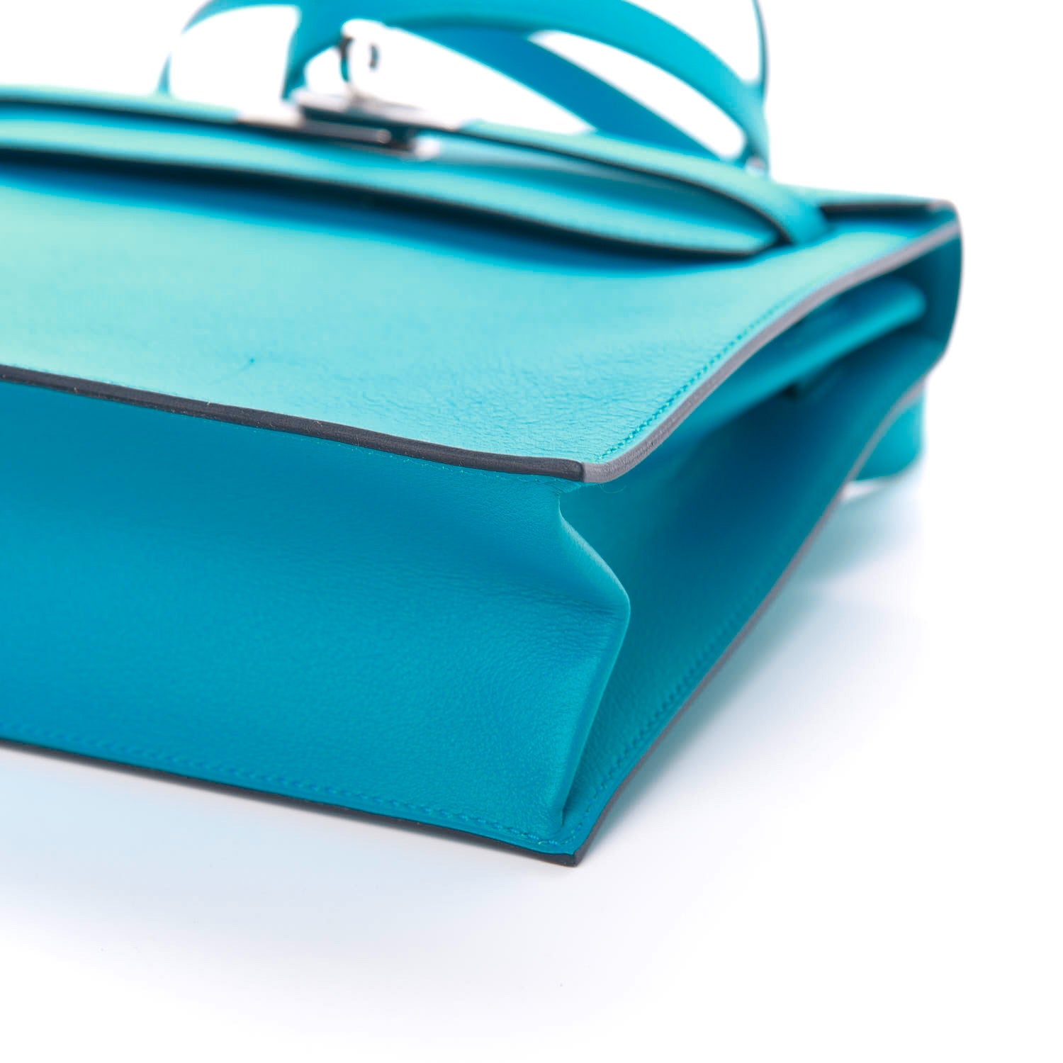 Hermes Evercolor Verso Kelly Danse II Belt Bag Bleu Frida Rose Mexico 7 of 11