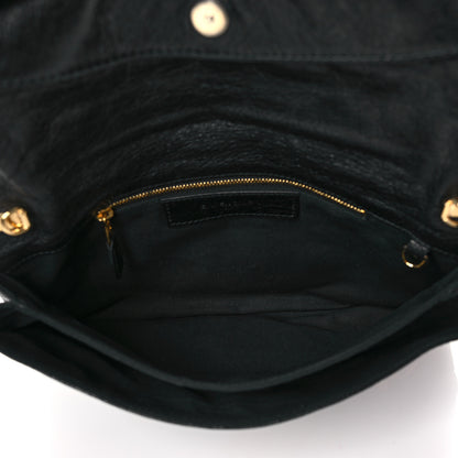 Balenciaga Agneau Giant 12 Gold Hardware Envelope Strap Clutch Black 4 of 8