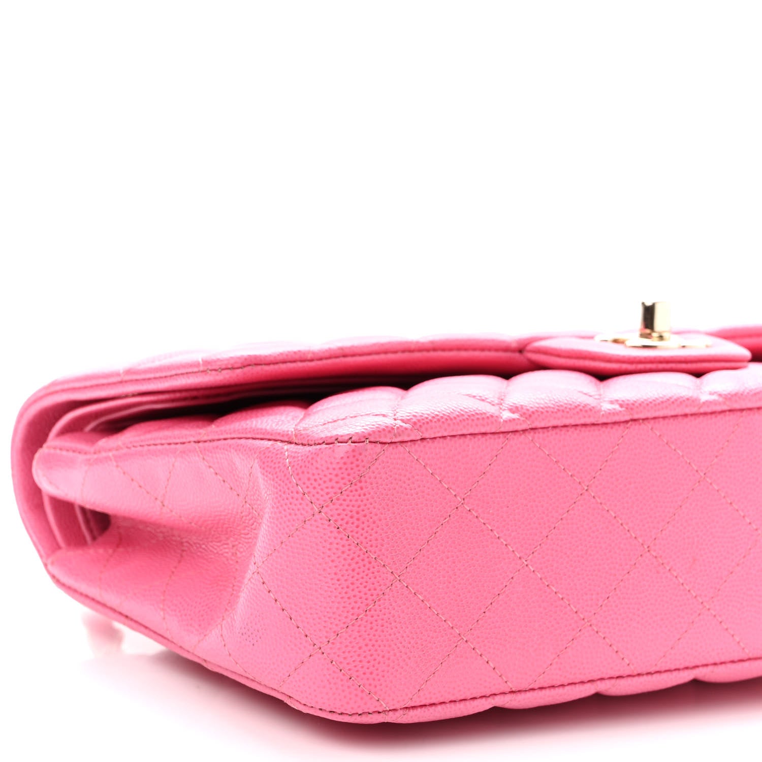 Chanel Caviar Quilted Medium Double Flap Pink 9 of 12